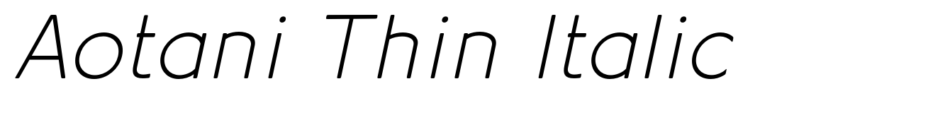 Aotani Thin Italic